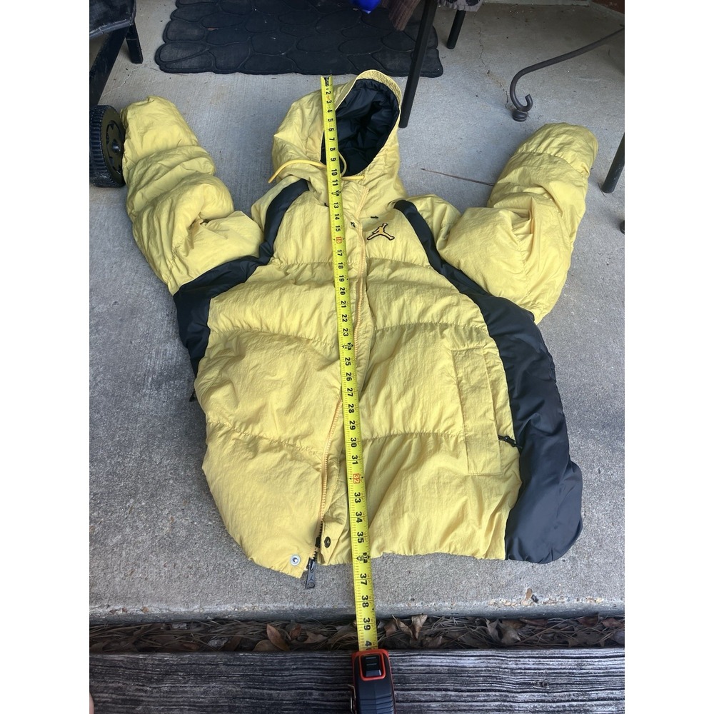 Jordan Essentials Full Zip Hooded Puffer Jacket Yellow Black DA9806-781 Men's XL - Picture 14 of 14